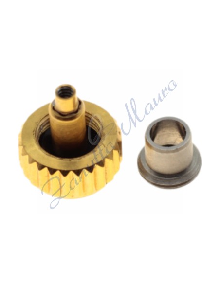 Screw-in crown SM092 gold-plated steel D5.0 T2.5 P90 A4.0X0.35