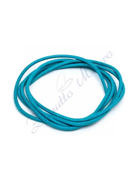 Turquoise leather cord diam. mm 2