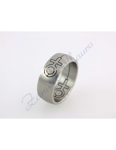 Steel ring female symbol size 22