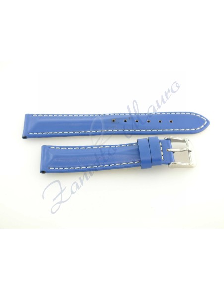 Blue coloured leather strap, loop 20