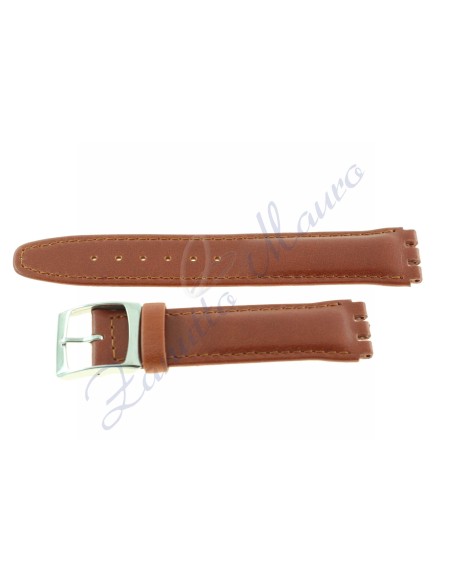 Cinturino JP072 per Swatch ansa 17 mm colore marrone in pelle