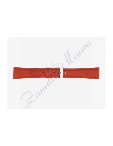 662 semi-ribbed leather drake strap 22x18 red colour