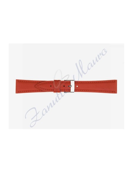 662 semi-ribbed leather drake strap 22x18 red colour