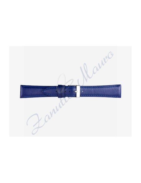 Cinturino 597 in pelle stampa saffiano 16x14 colore blu scuro