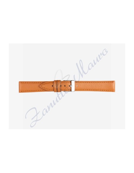 Saffiano print leather strap 597 16x14 brown gold