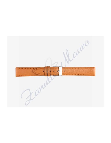 Saffiano print leather strap 597 22x18 brown gold