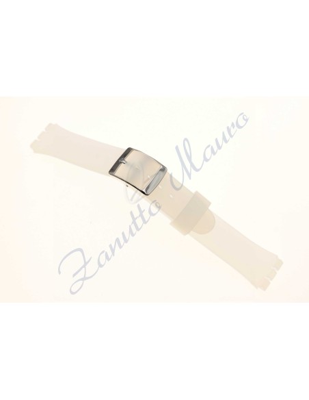 Cinturino in silicone soft touch 255 per Swatch mm 17 colore trasparente