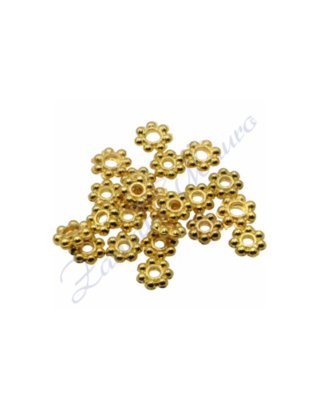 Intercalari filigrana in metallo dorato diametro mm 4,5