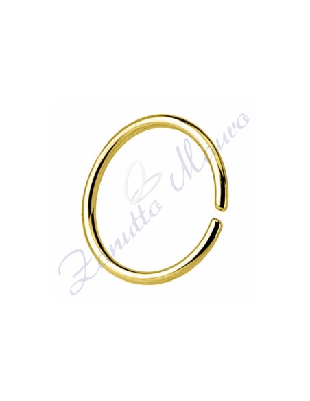 Anello Septun basic filo mm 0,8 diametro mm 6 in acciaio 361L dorato