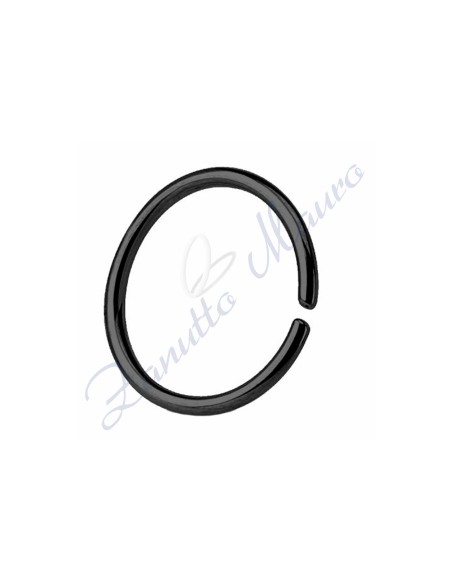 Anello Septun basic filo mm 0,6 diametro mm 12 in acciaio 361L brunito