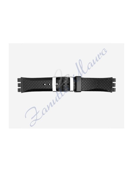 Cinturino 168S in silicone per Swatch Irony ansa mm 18 colore nero