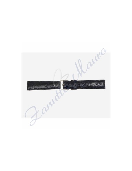 Genuine crocodile leather strap 517/C flat mm 14x12 dark blue