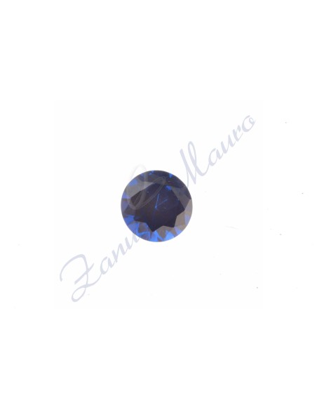 Pietra sintetica blu rotonda diametro mm  6