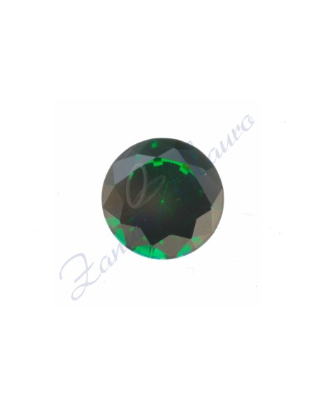 Pierre synthétique verte ronde diamètre 10 mm