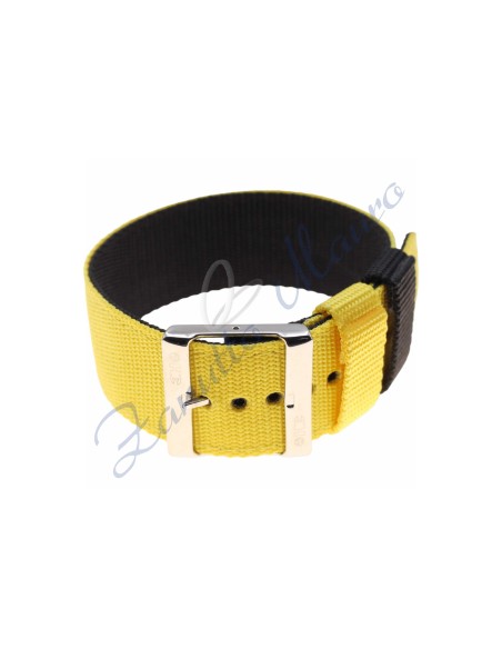 Cinturini NATO reversibile colore giallo e nero ansa mm 26