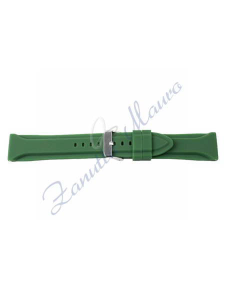 Cinturino 363 in silicone ansa mm 20 soft touch colore verde scuro