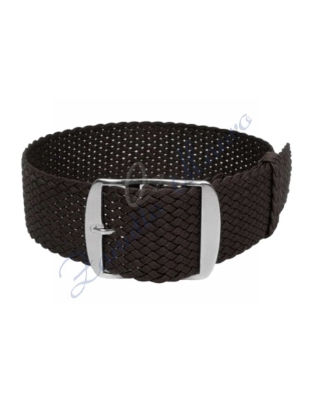 Cinturino in perlon P05 colore nero con fibbia in acciao ansa mm 24